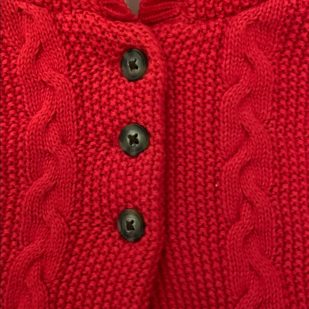 Carter’s Valentine’s Red Riding Hood Cable Knit Sweater Poncho Fleece 12 Months